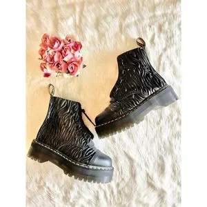 Martens Shoes New Dr Martens Sinclair Zebra Platform Boots